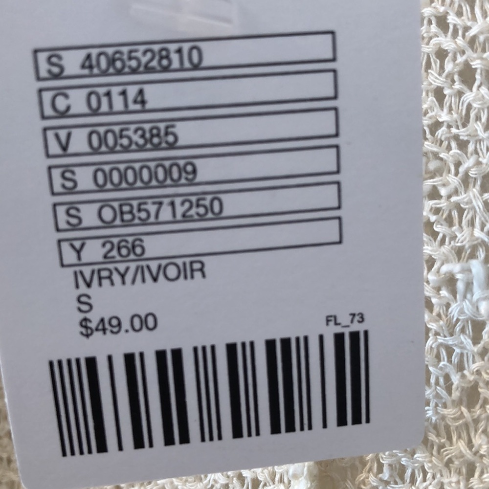 SzS BDG  NWT ivory cardigan - Picture 8 of 9